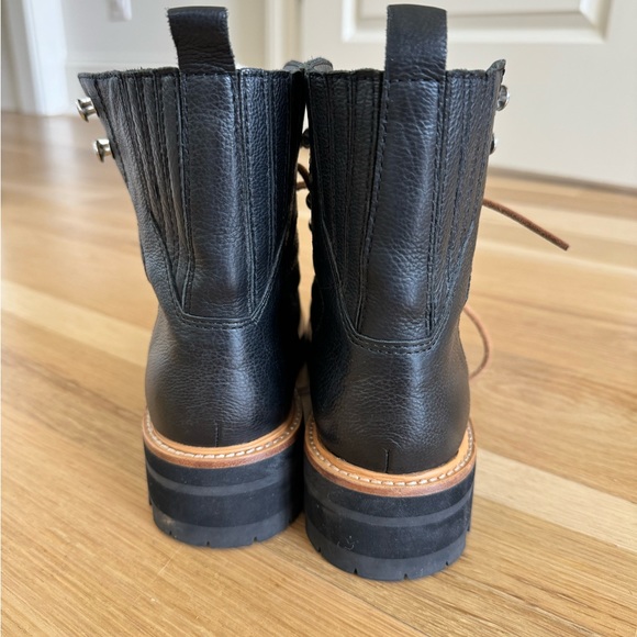 Izzie lug sole in black leather - Picture 4 of 6